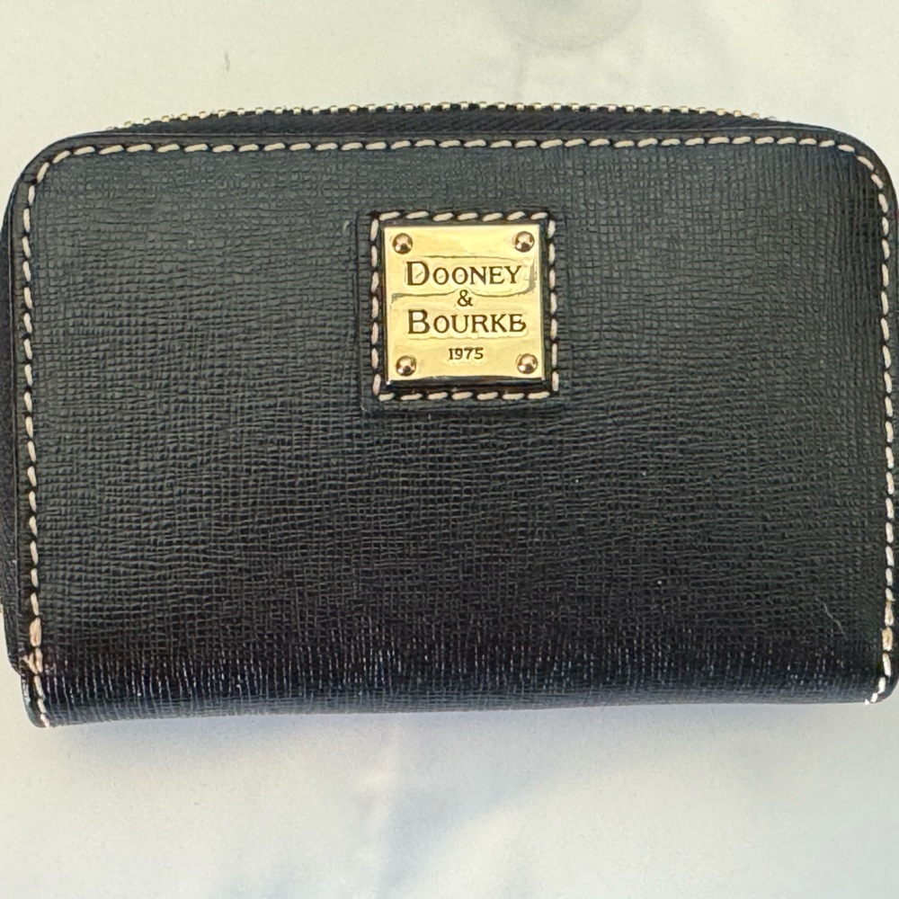 Dooney and Bourke Saffiano Black Credit Card Wallet